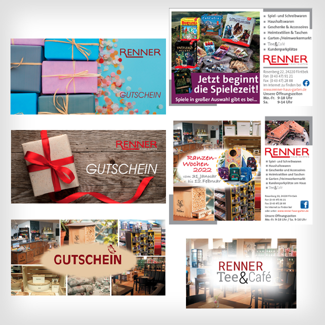 Werbemittel Print für Einzelhandel - Corporate Design
