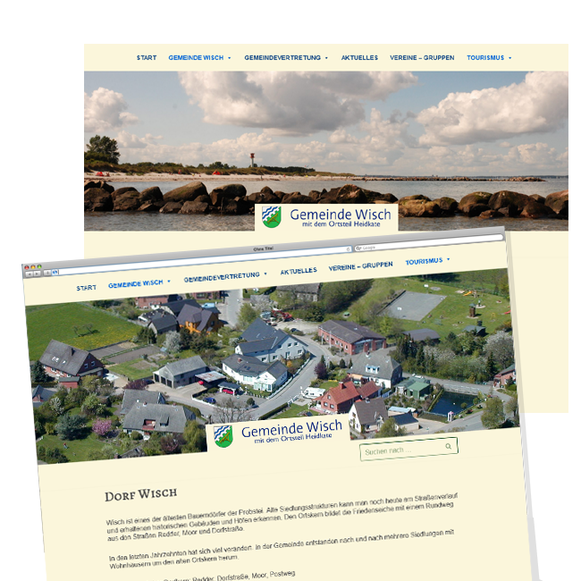 Webseiteneratellung für Gemeinde Wisch