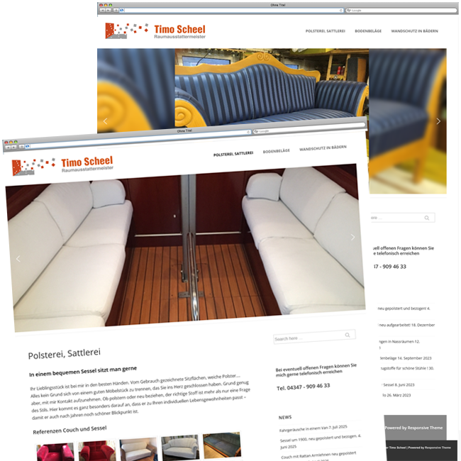 Logo-Relaunch und Webseiten-Relaunch für Timo Scheel Raumausstatter